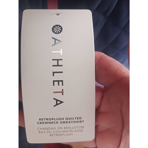 New with tags Athleta retroplush quilted crew nexk sweatshirt xs - Picture 4 of 8